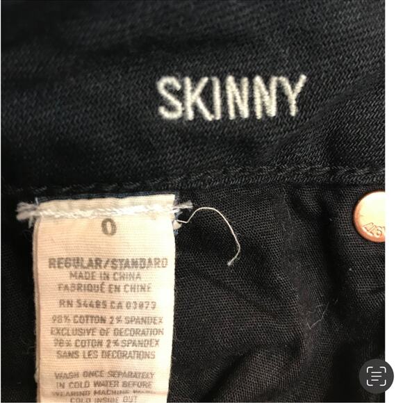 AEO Aztec Embroidered Black Skinny Jeans - Picture 9 of 10